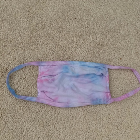 NWT pink & blue tie dye handmade fabric face mask - Picture 5 of 13